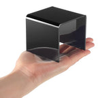 Chuangdi 20 Pcs Acrylic Display Risers, Black Product Stand, Jewelry Display Riser Shelf Showcase Fixtures for Figure Dessert Cupcake Candy Action Showcase(Black, Large Set) - color: Black, size: Large Set