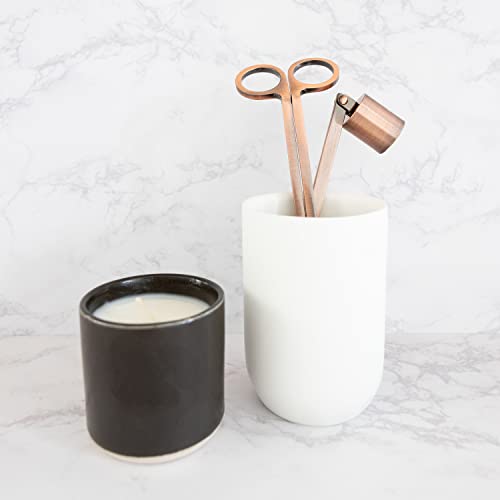 Airy Abode Candle Wick Trimmer and Candle Snuffer Accessory Set – Pick Your Color - color: Brushed Copper