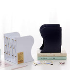 Adjustable Metal Bookends Heavy Duty for Shelves, 2 Dividers, Anti-Slip Design Expandable Book Ends for Desk, Office(Black, 19 inches Max) - color: Black