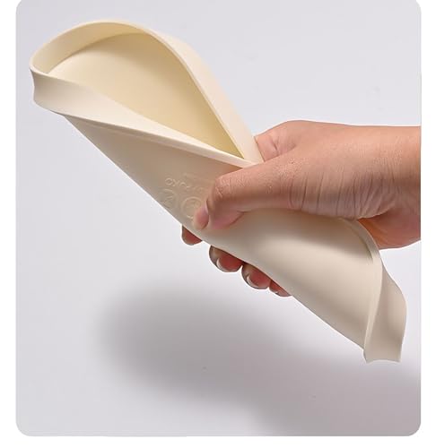 Silicone Trinket Tray Oval, 8.6 Inch x 3.8 Inch Beige Serving Trays Towel Storage Dish Plate Tea Fruit Trays Jewelry Plate Decorative Storage Tray (Biege)