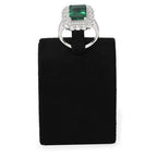 Microfiber Jewelry Ring Display Stand Rings Display Organizer Stand (Black, Medium) - size: 1.57" x 1.57" x 1.89"