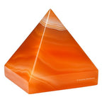 Amazing Gemstone Carnelian Onyx Pyramid Crystal Healing Stones - 2" Great Pyramid Figurine of Natural Stone Pyramid for Meditation, Reiki, Chakra Balancing and Crystal Pyramids Grid - color: Carnelian Onyx