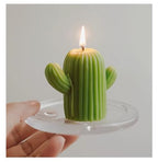 Glass Candle Holder 2 Pack 5 Inch Clear Beautiful Transparent Round Candle Plate (2pack 5inch) - size: 2pack 5inch