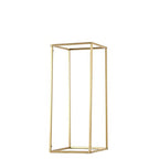 Efavormart 2 Pack 24" Matte Gold Wedding Flower Stand Metal Vase Column Stand Geometric Centerpiece Vase - color: Gold, size: 2 Pack 24''