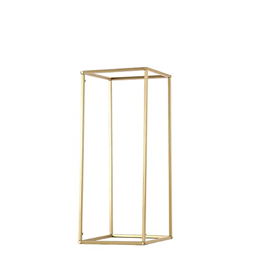 Efavormart 2 Pack 24" Matte Gold Wedding Flower Stand Metal Vase Column Stand Geometric Centerpiece Vase - color: Gold, size: 2 Pack 24''