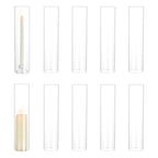 Hewory Hurricane Glass Candle Holders: 10 PCS Clear Open Ended Cylinder Candle Holder Sleeve for Candlestick Holders - Taper Candle Holder Bulk for Wedding Christmas Centerpiece Decor (D 2.5" x H 11")