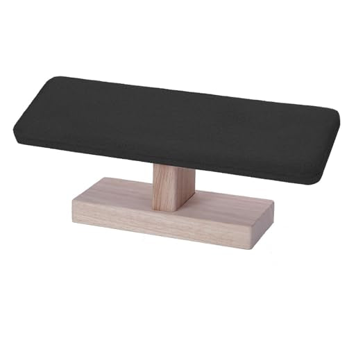 Wooden Watches Display Tower Base Watch Neck Bracelet Organizer Rack Bangle Scrunchie Headband Showcase Tower Black Suede - color: Flat Suede Black