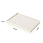 Stackable Jewelry Organizer Tray For Drawers,White Leather Small Earring Storage Tray,Bracelet And Necklace Display Box,Jewelry Ring Display Case (Creamy White 80 Grids Ring) - style: Creamy White 80 Grids Ring