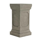 Christopher Knight Home Classic Square Flower Stand 19.25" Pedestal Plant Stand Indoor Outdoor Display Table for Ferns Orchids Sculptures with MGO Construction Brushed Finish, Light Gray - size: 19.25"