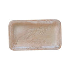 Creative Co-Op Matte Marbled Resin Tray, Blush Pink