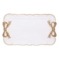 Kichvoe Retro Bowknot Jewelry Tray 7.87X4.72X0.78In Decorative Dessert Plate for Rings Necklaces Earrings Keys Holder Home Decor Cafe Display
