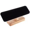 NBEADS Wooden Watch Display Stand, Black Velvet T-Bar Bracelet Holder Jewelry Organizer Stand Removable Bangle Pendants Anklet Tower Rack for Home Use, Retail Display Selling, 7.6x1.9x3.5 - color: Black Velvet