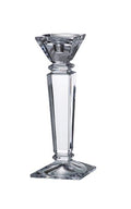 Barski - Beautiful Crystaline - Candlestick - Specially Designed to Hold a Taper or Votive or Pillar - 12" H - Made in Europe