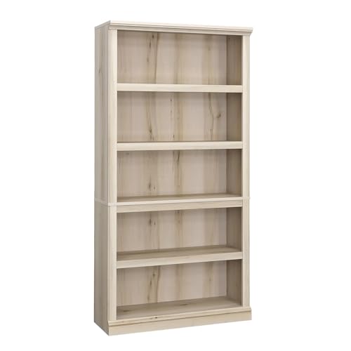 Sauder 5 Tier Book Shelf Wooden Bookcase Multipurpose Bookshelf for Home Office, Living Room, in Pacific Maple - color: Pacific Maple