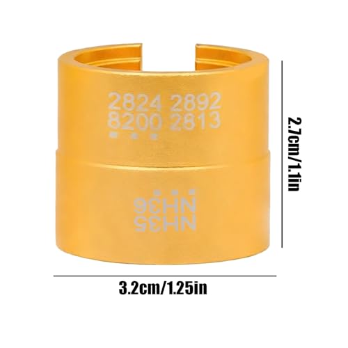 Watch Movement Holder, Double-Sided Repair Mount, Small Size Clock Stand Lightweight Travel, Metal Material Sturdy Stable Design, Watch Accessory Professional Collectible Display - color: Gold