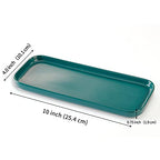 Ceramic Bathroom Tray,Kitchen Sink Organizer Tray,Cosmetics Holder (Blackish Green) - color: Blackish Green