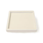 Oirlv Microfiber Jewelry Tray Showcase Display Necklace Bracelet Ring Showcase Display Empty Plate(Beige) - color: Base Tray P13425