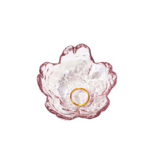 Pink Flower Jewelry Ring Dish Tray,Decorative Glass Trinket Dish,Room Decor Aesthetic, Modern Accent Tray for Vanity (Light Pink) - color: Light Pink