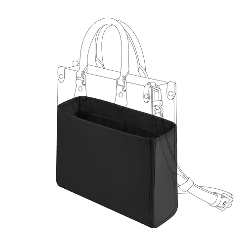 DGAZ Silk Purse Organizer Insert For LV Sac Plat Mini/BB/Medium bag，Silky Smooth Bag Organizer，Luxury Handbag & Tote Shaper(Black,Medium) - color: Black, size: Medium