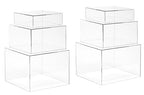 Red Co. Set of 3 Crystal Clear Acrylic Cube Display Nesting Risers with Hollow Bottoms, Transparent - 2 Pack - color: Clear, size: 6",7",8" - 2 pack
