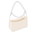 DGAZ Silk Purse Organizer Insert For GYARD Hobo Bags,Silky Smooth Bag Organizer，Luxury Handbag & Tote Shaper(Craie) - color: Craie