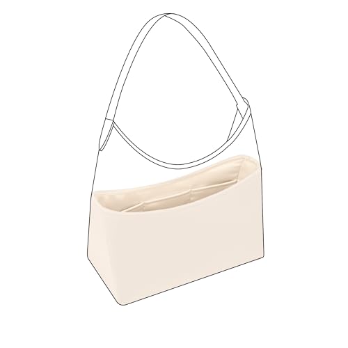 DGAZ Silk Purse Organizer Insert For GYARD Hobo Bags,Silky Smooth Bag Organizer，Luxury Handbag & Tote Shaper(Craie) - color: Craie
