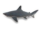 Things2Die4 Hand-Painted Weathered Grey Finish Wood-Like Shark Resin Tabletop Statue - Lifelike Nautical Decor for Homes, Offices, or Kids' Rooms - 14 Inches Long