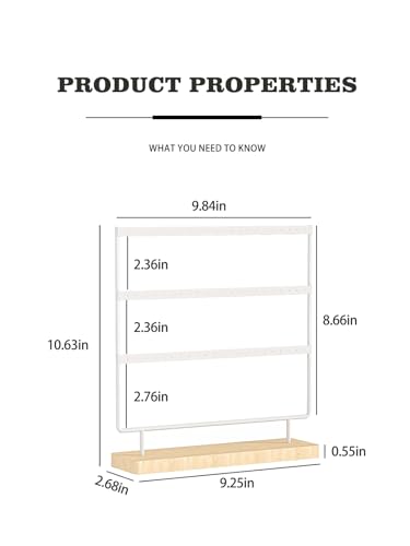 Earring Holder Organizer,Pierced Large Earrings Display Stand For Selling,Small Stud Earring Organizer Rack,Hoop Earring Storage Hanger Tree (White, 3 tier) - color: White, size: 3 tier