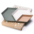 LINE+ARC Hand-Painted Metal Nesting Trays (Set of 3 ModTrays, Joshua Tree) for Mid-Century Modern Coffee Table Entryway Stacking Geometric Trinket Valet Catchall Vanity Jewelry Ottoman - color: Joshua Tree