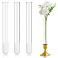 3 Pack 7.9" Glass Bud Vase Taper Candle Holder's Bud Vase for Flower Candlestick Sizes from 22mm to 27mm Adjustable Designed Specially for Taper Candle Holder for Tablescapes, Wedding Decor - size: 7.9"
