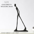 Giacometti Walking Man Sculpture – 10.6" Luxury Handcrafted Metal Modern Art Statue – Exclusive Designer Home Decor Accent – Premium Office Decoration & Collector’s Gift Piece