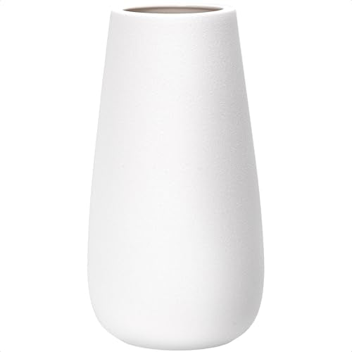 D'vine Dev 12 Inch Ivory Elegant Oval Ceramic Vase for Flowers, Home Décor Vase with Design Box, VS-LD-C-2 - color: Ivory, size: 12 Inch