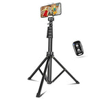Sensyne 67" Phone-Tripod, Extendable Cell Phone Tripod Stand & Selfie Stick with Wireless Remote and Phone Holder, Compatible with iPhone Android Phone, Camera - color: Black, size: 67-inch