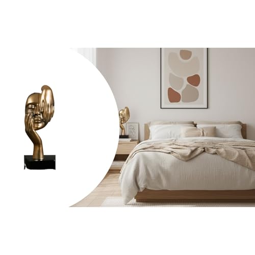 Abstract Sculpture for Home Decor - Modern Abstract Sculpture for Office and Interior Spaces - color: Model B-gold, size: 6.5x5x17 cm