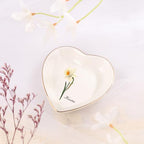 Personalized Birthday Flower Jewelry Tray - Custom Ring Holder Dish with Name for Women Mom Engraved Birth Month Flower Jewelry Tray Gifts for Wife Her Christmas Birthday Anniversary - color: Style 1