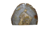 Nature's Decorations Agate Geode Bookends with Rubber Bumpers Premium Quality 3 to 5 lbs Set of Non-Skid Book Stopper for Books, Shelves, Office, Home Decor (Undyed Natural Stone)