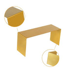 Gold Matte Metal Display Stand,8 Pcs 2 Set Display Risers, Metal Rectangular Display Shelf Holders for Showcase, Dessert, Perfume, Vendor Events, Cupcake Stands, Toys Display Shelves ( 8Pcs-Gold, 7”L~8”L~9”L ) - color: 8Pcs-Gold