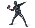 Banksy Flower Thrower Sculpture, 8.5 inch Black Banksy Street Graffiti Art Statue Replica, Inspirational Sculpture Gifts Peace Hope - color: Black