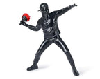 Banksy Flower Thrower Sculpture, 8.5 inch Black Banksy Street Graffiti Art Statue Replica, Inspirational Sculpture Gifts Peace Hope - color: Black