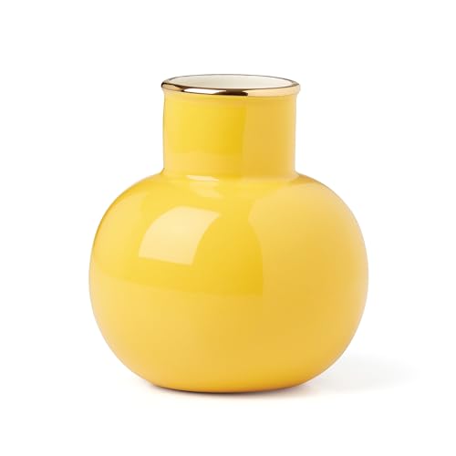 Kate Spade New York Yellow Make It Pop Small Vase, 0.68 - color: Yellow