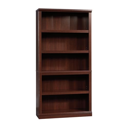 Sauder Miscellaneous Storage 5-Shelf Bookcase/ Book shelf, Select Cherry finish - color: Select Cherry Finish