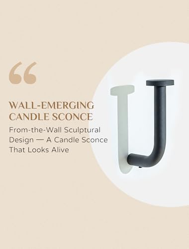 Black Modern Taper Candle Sconces : Set of 3 Iron Minimalist Wall Decor for Living Room - Metal Taper Wall Candle Holder for Home Narrow Corner Hallway - size: 4.3 in+5.9 in+7.5in