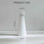 7 inch Modern Minimalist White Ceramic Vase Small Table Single Stem Vase for Home and Office Desk Decor Centerpiece