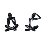 Fenteer Thinker Figurine Abstract Sculpture Minimalist Desktop Ornament Creative PP Material Suitable for Living Room Office Shelf Bedroom Cabinet Gift