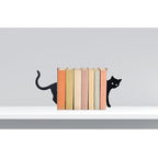Metal Cat Bookends, Cute Decorative Book Ends for Shelves & Desktops, Heavy Duty Book Organizers, Perfect Cat Lover Gifts for Women Home Decor