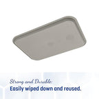 Carlisle FoodService Products CT121623 Café Standard Cafeteria / Fast Food Tray, 12" x 16", Gray - color: Gray