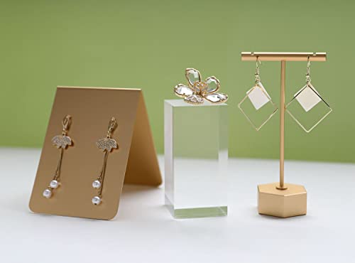 Acrylic ring risers for display, Clear jewelry stand display risers, Retail earring riser for display home decor【1.57 L x1.57 W x3.15 H inch】 - size: 1.57 L x1.57 W x3.15 H inch
