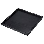 PATIKIL Wood Serving Tray 12 Inch, Square Decorative Platter for Home Decor Kitchen Table Candle Holder, Black - size: 12 Inch