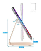OMOTON Tablet Stand Holder Adjustable, T1 Desktop Aluminum Tablet Dock Cradle Compatible with iPad Air/Mini, iPad 10.2/9.7, iPad Pro 11/12.9, Samsung Tab and More, Gold - color: Gold