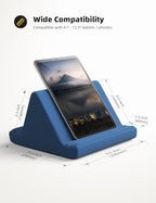 Lamicall Tablet Pillow Stand, Pillow Soft Pad for Lap - Tablet Holder Dock for Bed with 6 Viewing Angles, for iPad Pro 9.7, 10.5, 11, 12.9 Air Mini 4 3, Kindle, Galaxy Tab, E-Reader, Royal Blue - color: Royal Blue